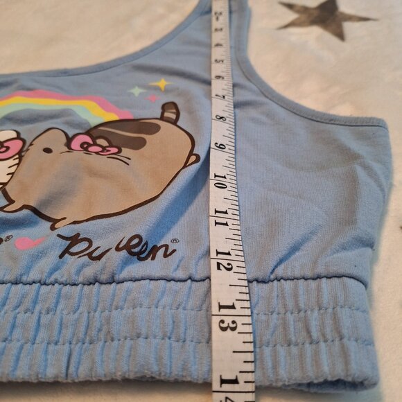 Hello Kitty x Pusheen Women's Sleeveless Wide Strap Cropped Tank Top Size M - Picture 5 of 8